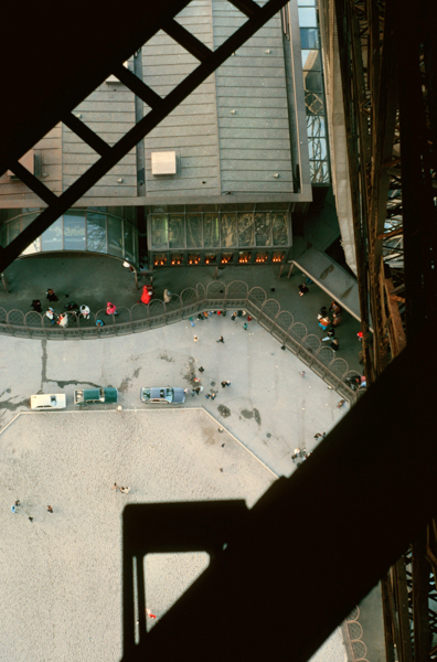 Looking down from Eiffel Tower