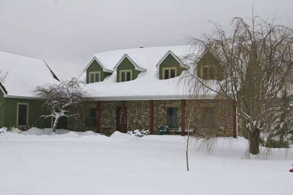 Home in snow