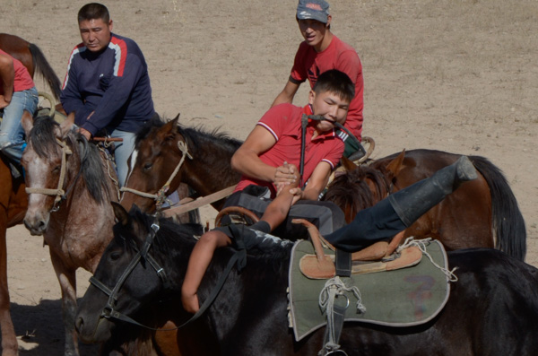 Horseback wrestling