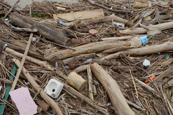 Flood debris