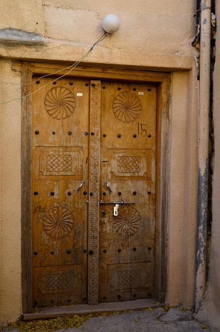 Carved door