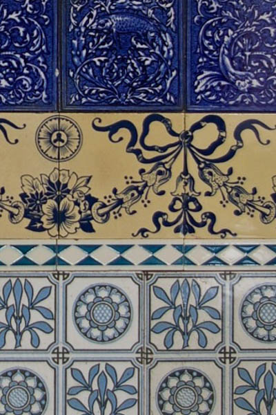 Jackfield tile samples