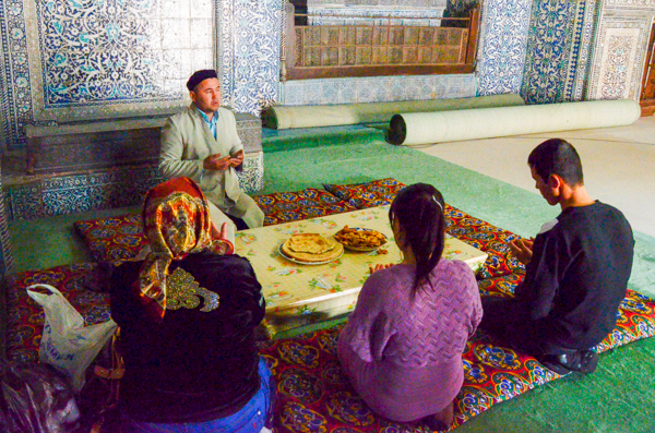 Pilgrims to Pakhlavan Makhmud Mausoleum