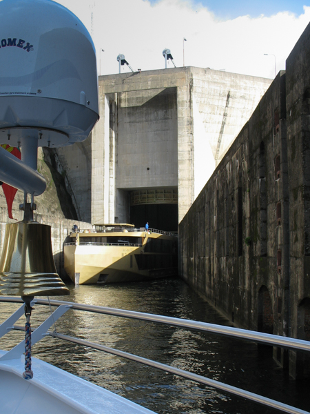 Ship in lock